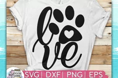 Paw Print Love SVG DXF PNG EPS Cutting Files Product Image 1