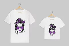 Mom and daughter svg, Mom life svg, Messy bun svg Product Image 2
