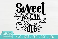 Cute Baby SVG - Sweet As Can Bee - Newborn SVG Product Image 2