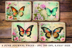Junk Journal Pages - butterfly Product Image 1
