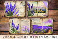 Junk Journal Pages - lavender Product Image 1
