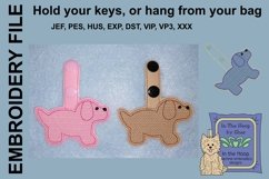 ITH Puppy Key Fob - Embroidery Design Product Image 2