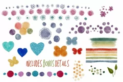 Rainbow Clip Art Watercolor PNG Sublimations Baby Infant Product Image 2
