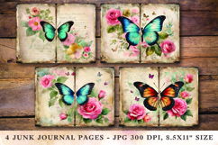 Junk Journal Pages - butterfly Product Image 1