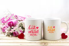 4 Sublimation t shirt design. Best mom ever. Mom quotes. PNG Product Image 4