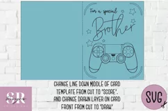 Brother Gamer card| Paper cutting | Gamer card SVG Product Image 6