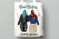 Muslim women clipart, Muslim Girls, Hijab clipart, Besties Product Image 7