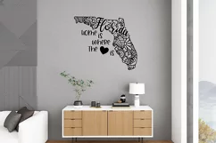 Florida Mandala SVG File - Home is Where the Heart Is SVG Product Image 3