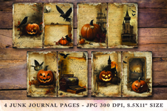 Junk Journal Pages - halloween pumpkin jack o'lantern Product Image 1