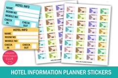 Hotel Information Tracker I Vacation Planner Stickers Product Image 1