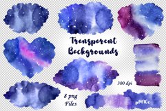 Watercolor galaxy splashes clipart Product Image 4