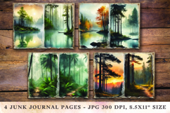 Junk Journal Pages - lake forest Product Image 1