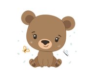 Bear clipart, summer clipart, PNG, EPS, JPG Product Image 2