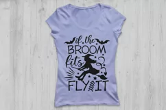If The Broom Fits Fly It Svg, Halloween Svg, Witch Svg. Product Image 2
