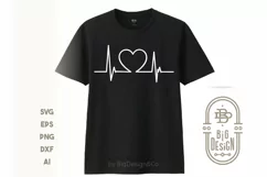Heartbeat Pulse SVG | Valentine's Day Gifts| Nurse SVG File Product Image 3