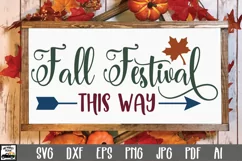 Fall Festival SVG Cut File - Fall Farmhouse SVG PNG DXF EPS Product Image 1