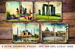 Junk Journal Pages - europe landmark Product Image 1
