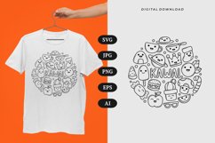 Kawai Doodle T-shirt | SVG Product Image 1