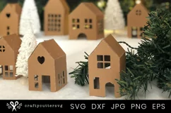 Christmas Village Svg Bundle |DIY Christmas 3D House - Free Design of The Week Product Image 4