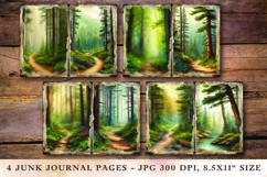 Junk Journal Pages - forest Product Image 1