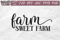 Farm Sweet Farm SVG File, Wood Sign Cut File Product Image 2