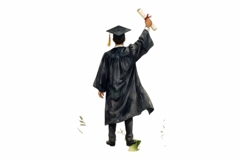 Man Graduate Viewed from Behind Clipart Product Image 1