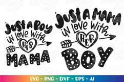 Valentine's Day svg Just a boy in love with his mama Product Image 2