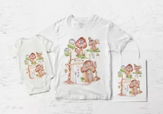 Watercolor magic mushroom house clipart. Cute hedgehogs Product Image 4