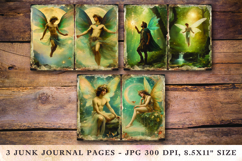 Junk Journal Pages - angel man Product Image 1