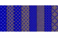 Royal Blue and Gold Digital Paper 16 Luxury Papers Product Image 2