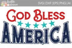 God Bless America Patriotic SVG Cut File for Silhouette, Cricut, Electronic Cutters Product Image 1