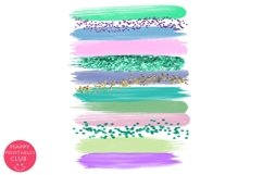 Green Purple Blush Brush Strokes-Brush Strokes Clipart Product Image 3