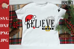 Believe Santa Hat, Belt Christmas svg, christmas santa svg Product Image 1