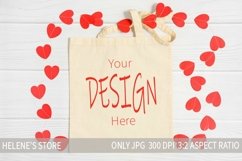 Valentines Day tote bag Mockup, canvas tote bag mockup, jpg Product Image 1