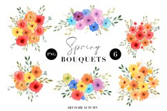 Flower Bouquets PNG |Watercolor Floral Arrangements Product Image 1