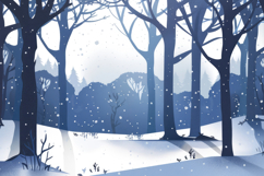 Snowy Winter Landscape Background Product Image 1