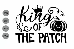 King of The Patch SVG, Halloween svg, Pumpkin svg, Fall svg. Product Image 1