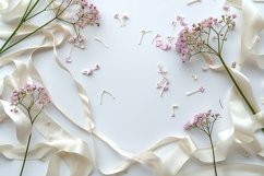 Minimalist Wedding Mockup. Wedding flat lay mockup backdrop Product Image 1
