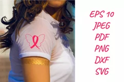 Breast Cancer Ribbon Butterfly SVG. Breast Cancer Awareness Product Image 3