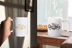 Hello December quote svg, winter saying png, December svg Product Image 2