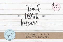 Teach love inspire, SVG DXF PNG EPS Product Image 3
