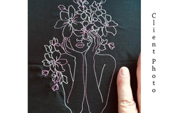 Floral woman Machine Embroidery Design Product Image 2
