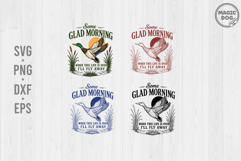 Vintage Flying Mallard Duck Inspirational Christian Hymn SVG Product Image 1