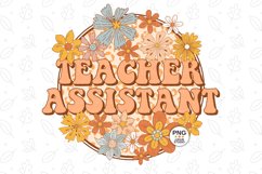Teacher Assistant Png Floral Teacher Assistant Sublimation Product Image 2