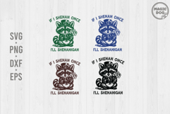 Funny St Patrick's Day Raccoon SVG|Irish Shamrock Leprechaun Product Image 1