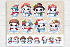 Christmas. Print & Cut Stickers PNG / Christmas Snowman Product Image 2