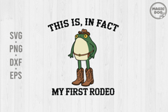 My First Rodeo|Funny Cowboy Frog Western Rodeo Meme SVG Product Image 1