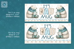 Watercolor Dad Bear mug. PNG sublimation. 11&amp;15oz Product Image 2