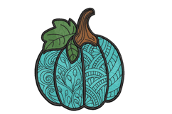 Floral Pumpkin Embroidery Design Product Image 2