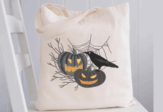 Halloween Pumpkin and Crow Embroidery Design Product Image 3